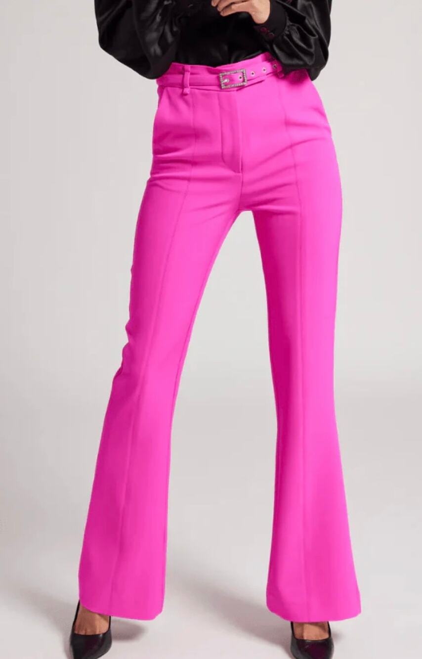 Generation Love Leah Belted Bootcut Pants Hot Pink size XS